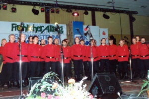 Unter dem Pseudonym "WOLGA ENSEMBLE" trat der Männerchor 1988 beim SWF (heute SWR) bei der Live-Sendung "Fröhlicher Alltag" in Neukirch am Bodensee auf.